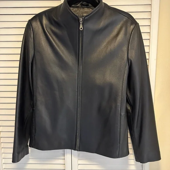 Tiboa Leather Classic Black Jacket - Picture 4 of 4